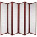 Oriental Furniture Rice Paper Shoji Room Divider in Rosewood