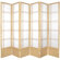 Oriental Furniture 78" Double Cross Design Room Divider in Natural