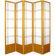 Oriental Furniture 78" Double Cross Design Room Divider in Honey