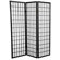 Oriental Furniture 5 Feet Tall Window Pane Shoji Screen in Black