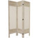 Oriental Furniture 6 Feet Tall Solid Frame Fabric Room Divider in Burnt White
