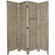 Oriental Furniture 6 Feet Tall Bamboo Matchstick Woven Room Divider in Burnt Grey