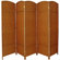 Oriental Furniture 6 Feet Tall Diamond Weave Fiber Room Divider in Dark Beige