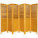 Oriental Furniture Beadboard 6 Panel Room Divider in Honey