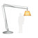 FLOS Super Archimoon Floor Lamp in Fabric / Matte Silver
