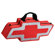 Go Boxes LLC 25" Bowtie Shaped Canvas Bag in Red with A Silver Border