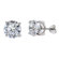 CZ Collections 6 CT TW cubic zirconia Diamond Stud Earrings