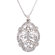 CZ Collections Floral Lacy Filigree Diamond Pendant