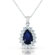CZ Collections Cubic Zirconia and Sapphire Pear Shape Pendant