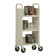 Sandusky Cabinets 17" W Single Sided Sloped-Shelf Mobile Book Truck in Putty
