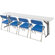 National Public Seating 6' Rectangular Narrow Folding Table