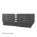 Safco Products Company 42" W Five-Drawer Steel Flat File with Optional Closed Base