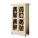 Riverside Furniture Coventry Two Tone Sliding Door Bookcase in Weathered Driftwood and Dover White
