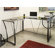 Bush Industries Lucido Metal and Glass L-shape Computer Desk
