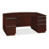 Bush Industries Milano 2 Double Pedestal Bow Front Desk with Optional Bookcase Hutch