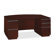 Bush Industries Milano 2 Double Pedestal Bow Front Desk with Optional Bookcase Hutch