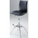 Creative Images International 26" - 30.5" Leatherette Swivel Barstool with Gas Lift in Black