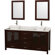 Wyndham Collection Lucy Double Bathroom Vanity Set