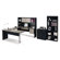 Bestar In Space U-Shape Desk with Hutch and Optional File and Bookcase