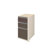 Bestar Connexion Pedestal with Two Utility Drawers in Bordeaux and Slate