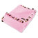 Trend Lab Maya Velour Baby Blanket in Pink with Striped Trim