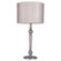 Z-Lite Portable 1 Light Table Lamp in Chrome with White Shade and Crystal Accents
