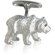 Safari Cufflinks Bear Cufflinks with Swarovski Eyes
