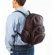 Clava Leather Vachetta Multi-Pocket Backpack in Black