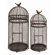 UMA Enterprises Rustic Metal Free Standing Bird Cages (Set of 2)