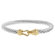 J Goodin Sterling Silver with Round Cut Clear Cubic Zirconia Cuff Bracelet