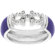 J Goodin Silver-Tone Purple Enamel Horseshoe Ring