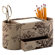 kathy ireland Office by Bush Desktop Organizer in Neutral & Chocolate Floral Print