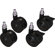 Crimson AV Four Piece Caster Set Compatible with Crimson Portable Stand