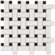 EliteTile Basket Weave 9-3/4" x 9-3/4" Porcelain Mosaic in White and Black