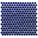 EliteTile Penny 12" x 12-1/4" Porcelain Mosaic in Cobalt