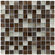 EliteTile Sierra 11-3/4" x 11-3/4" Glass and Metal Square Mosaic in Truffle