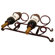 Metrotex Designs Full Moon 4 Bottle Tabletop Wine Rack