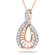 Amour Rope-chain Round-cut One Fifth of a Carat Diamond Fashion Pendant