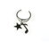Noteables 8th Note Toe Ring with Star in Silver