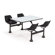 OFM Group/Cluster Table and Chairs 65" x 48" Picnic Table