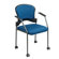 Office Star Products Titanium Finish Stacking Visitors Chair with Arms and Casters, FreeFlex Fabric