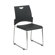 Office Star Products Sled Base Stack Chair with Plastic Seat and Back, Black, 2 Pack