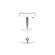 Powell Furniture Faux Leather Thin Seat Adjustable Height Bar Stool in White