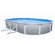 Swim Time Martinique 24' Oval Above Ground Pool Package in Touring Gray