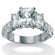 Palm Beach Jewelry Platinum/Silver Cubic Zirconia Emerald-Cut Ring
