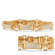 Palm Beach Jewelry Gold Plated Men's Channel Set Cubic Zirconia Bracelet