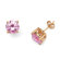 Palm Beach Jewelry 14k Gold Plated Pink Cubic Zirconia Stud Earrings