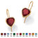 Palm Beach Jewelry Heart - Shaped Birthstone Earrings