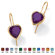 Palm Beach Jewelry Heart - Shaped Birthstone Earrings