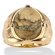 Palm Beach Jewelry Men's Gold Oval Jasper Ring